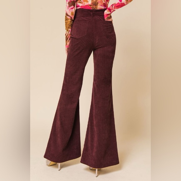 High waisted burgundy corduroy pant! - Picture 3 of 4